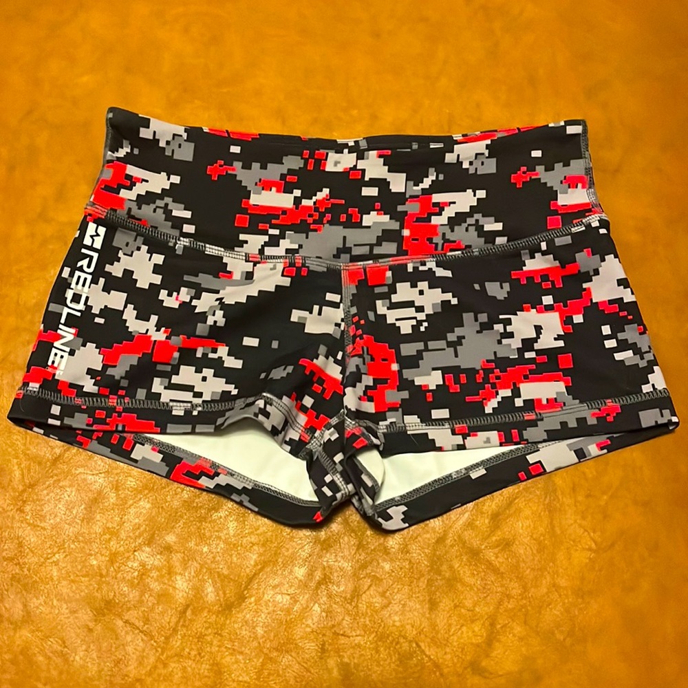 Red and Grey Optic Camo Redline Gear CrossFit Shorts